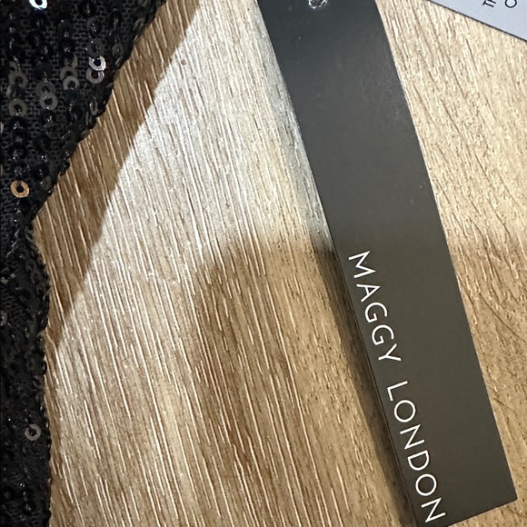 Maggy London Black Sequin Jumpsuit - Picture 3 of 4